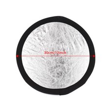 30cm 사진 촬영용 원형 반사판 실버 및 골드 접이식 휴대용 (스튜디오 가방 포함)
