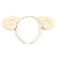 귀여운 양 머리띠(화이트) 귀여운 양 머리 띠 파티 장식, 없음