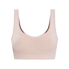 한로 스쿱 넥 크롭 탑