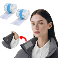 AYOUOK 옷깃 패딩 셔츠 오염방지 투명 테이프 10m 스티커 2개 FWZT7233