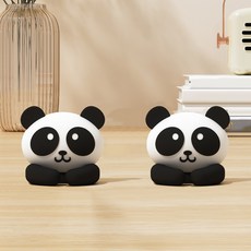 2/3개 귀여운 만화 캐릭터 데스크탑 케이블 정리기 셀프 접착 와이어 코드 관리 이어폰 데이터 클립 홀더, Panda Style 2pcs, Panda Style 2pcs