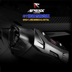 APEXX 卡夢壓紋 GT防燙蓋 排氣管防燙蓋 尾蓋 側蓋 DRG 曼巴 JETSL, 1個, 單購-防燙蓋(無螺絲-可延用原廠)