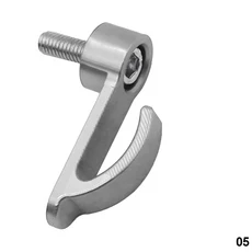 범용 CNC 알루미늄 합금 바이크 오토바이 싱글 홀 후크 헬멧 가방 먼지 자전거 전기 스쿠터 모페드용 운반 홀더, [02] 은, 02 은, 1개