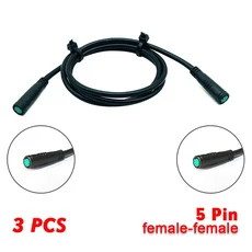 Julet-Ebike 2 3 4 5 핀 변환 케이블 스로틀 디스플레이 전기 브레이크 라이트용 라인 방수, 5 female female 3PCS, 5 female female 3PCS
