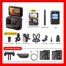 TA360 ACE 액션 카메라 2290MAH 플립 터치스크린 소음 감소 방수 SUMMARIT, Without card, Dual Battery Set2