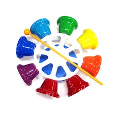 NOBOS 라운드벨 8음(대만산) RB8 레인보우 색상, 1세트