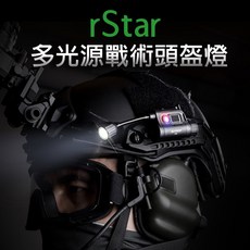 NEXTORCH rStar多光源戰術頭盔燈 敵我識別IFF 紅藍閃雙版本, 1個