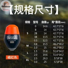 2025新款 專業夜光電子阿波漂 日夜兩用遠投淡水海釣 防撞超亮靈敏漁具, 1個, 橘紅色 1只裝 【送2節電池】,XL碼 2.5號