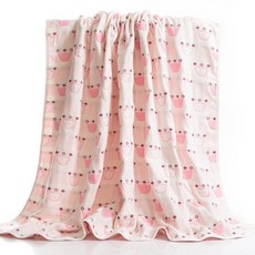 유아 목욕 수건 순수한 면 신생아 아기 덮개 담요 어린이 목욕 어린이 흡수 6 층 거즈 아기 목욕 수건, 크라운 파우더, 1개