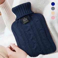 이모네연구소 핫팩 보온 보냉 물주머니 찜질팩 니트 커버 세트, 클래식 03. 네이비