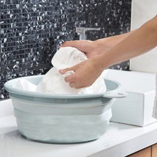 (28cm) 말랑말랑 아기바가지 유아용 공간절약 접이식 아기목욕용 바가지, 1개