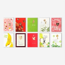 책갈피 북마크 카드 (미니) 사각, 러브커플, 러브커플