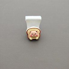 귀여운 곰돌이 자동차 걸이 조수석 글러브 박스 앞좌석 신기한 시트 걸이 차량용 인테리어 용품, 토스트와 빵 곰 갈고리, 하나