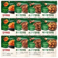 비비고 반찬(김치볶음3+호두연근조림3+소고기장조림3+메추리알장조림3), 1세트, 1.395kg
