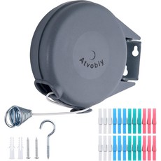 Atvobi 접이식 빨랫줄 야외용 튼튼한 건조용 실내용 휴대용 40개 24개 포함