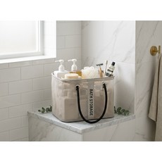 샤론애 메쉬 접이식 물빠짐 목욕 수영장 욕실가방, 그레이