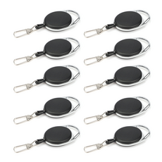 너츠 와이어 핀온릴 카라비너 키링 10개, 블랙, 1세트