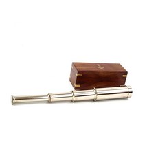 38.1cm(15인치) 휴대용 황동 망원경 가죽 케이스 포함 - 해상 수집가, 38.1cm(15인치) 휴대용 황동 망원경, 가죽 케이