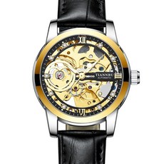 Tianbu 女士全自動機械錶 防水夜光 鏤空機械錶 時尚百搭商務休閒女錶