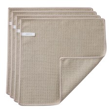 Rijisajeni粉彩鬆餅廚房抹布 米色, 4個