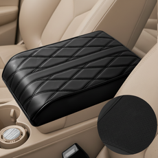 아미도스 프리미엄 메모리폼 차량용 팔걸이 콘솔 쿠션, 1개, 블랙
