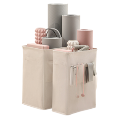 운동기구 정리함 폼롤러 요가 매트 수납 홈짐, 1개, 아이보리