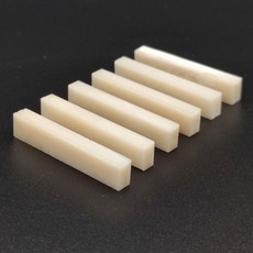 벤셋맷 6개 표백되지 않은 블랭크 & 언컷 기타 너트 순수 Vencetmat 6Pcs Unbleached Blank & Uncut Guitar Nut Pure Bone for E, 1개