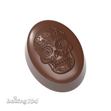 CHOCOLATE WORLD 比利時巧克力模具 墨西哥亡靈節骷髏頭 PP CW12135, 1個