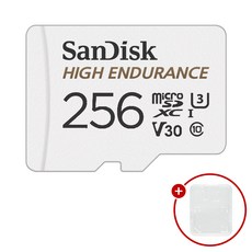 샌디스크 마이크로SD카드 High Endurance 하이엔듀런스 SDSQQNR + SD카드 케이스, 1개, 256GB 1개, 256GB