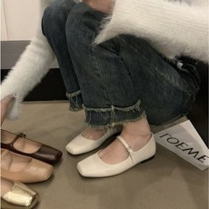 모두드림 여성 데일리 구두 플랫 슈즈 메리제인 스퀘어 사각코 _899eamodu