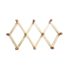 원목 논슬립 도깨비 자바라 옷걸이, 내츄럴, 1개