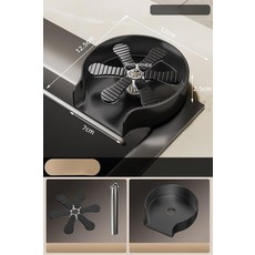 다사그레이 컵세척수전 컵 고압 세척, 클래식블랙 10홀 두꺼운 구리 B, 기본 색상