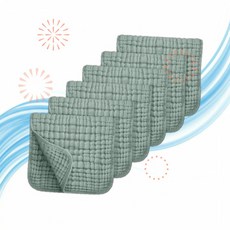 Looxii 룩시 천기저귀 커버 머슬린 침 흘리기 천 6팩 20x10 울트라 소프트 MF