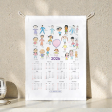 아이들그림 맞춤제작 2026년 패브릭 달력 졸업선물 어린이집 유치원 단체선물 A3 사이즈 캘린더, 1개, 일반형(목봉서비스)