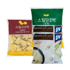 냉동 컬리플라워 라이스 500g X 2팩 + 스팀 고구마 1kg + 유피 단호박 2kg, 1개