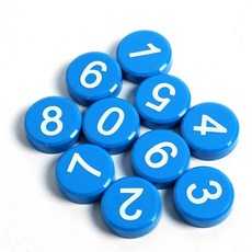 숫자 원형 자석 20p 냉장고 교구 교육 칠판 0부터 9까지, 1개