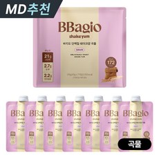 바지오 단백질 쉐이크 곡물맛 그레놀라맛 오곡맛 미숫가루맛, 7개, 45g