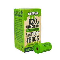Benevo 英國倍樂福 環保可分解 易撕撿便袋 加厚版, 綠色, 1個, 120個裝