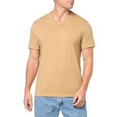 John Varvatos 남성용 마일스 브이넥 티셔츠 낙타