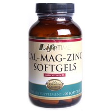 Life Time 鈣鎂鋅+維他命D軟膠囊, 90顆, 1罐