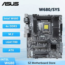 ASUS W680 마더보드 14100 I5 2933 I7 12900 인텔 ATX 13400F 12700 지원 듀얼 DDR5 I3 ECC I9 A1700 W680 SYS