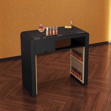 네일 작업대 1인 테이블 뷰티샵 매니큐어 시술대 싱글, 1개, 블랙화이트 82cm