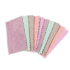 雙層加厚吸水抹布10入組 廚房清潔巾 多用途擦拭布, 1套