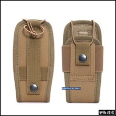 野戰搖滾-生存遊戲 簡易型無線電袋 短對講機包 Multicam Black, 1個, 狼棕色
