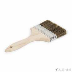 평붓 4호 페인트브러쉬 페인트용붓, 1개