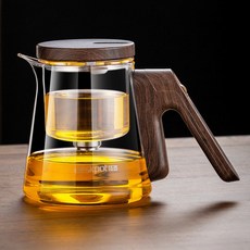 【開發票/統編】頂壺磁吸飄逸杯 耐熱玻璃內膽茶水分離泡茶壺套裝 一鍵過濾沖茶器 公道壺, 1個, D21A-S【500ML】