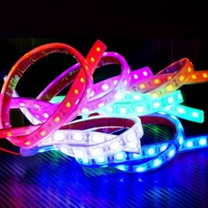 만숭 12V용 플렉시블3칩 LED바 핑크 기본10cm 줄조명, 검띠/10cm(기본연결발송)