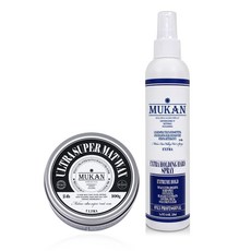 무칸 울트라 슈퍼 매트 왁스 100g + 스프레이 250ml 세트, 1개