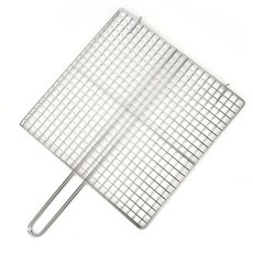 캠핑용 접이식 사각 스텐 석쇠 국산 바베큐 생선구이 고기불판, 소