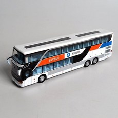 熱賣 合金機場大巴長途大巴士雙層公交車商務車公共汽車旅游客車玩具 合金車模型 真實還原, 1個, 68078機場雙層巴士盒裝
